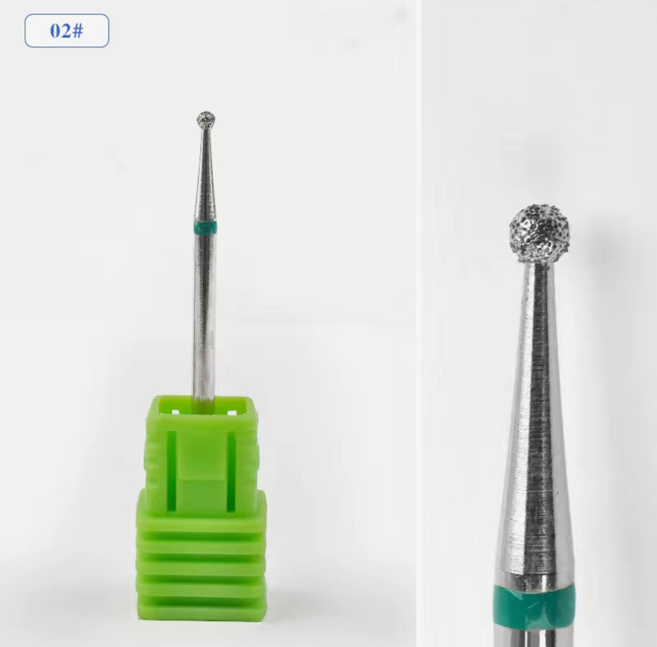 BALL Cuticle Drill Bit #DA2 (4mm) For Russian Manicure - Diamond Carbide Stone